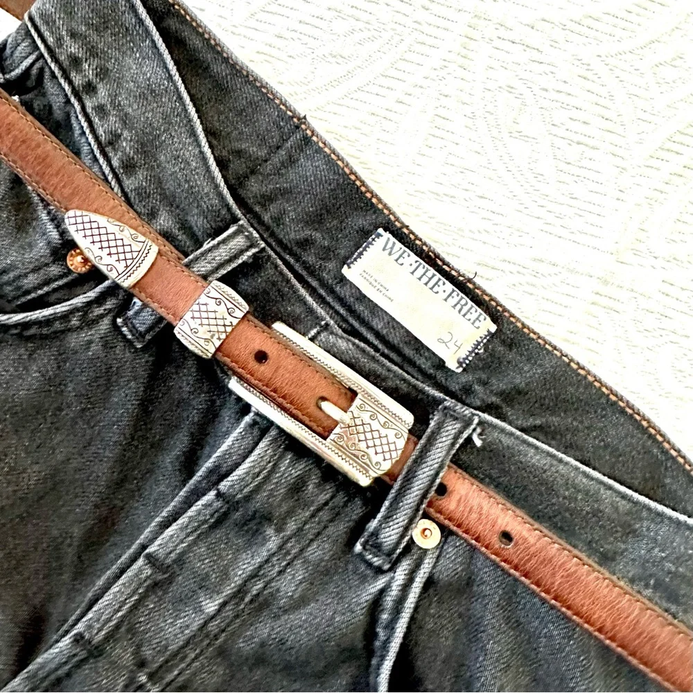 Brighton Silver Ranger Buckle Brown Leather Belt Sz L 34 B2807 - Picture 2 of 13